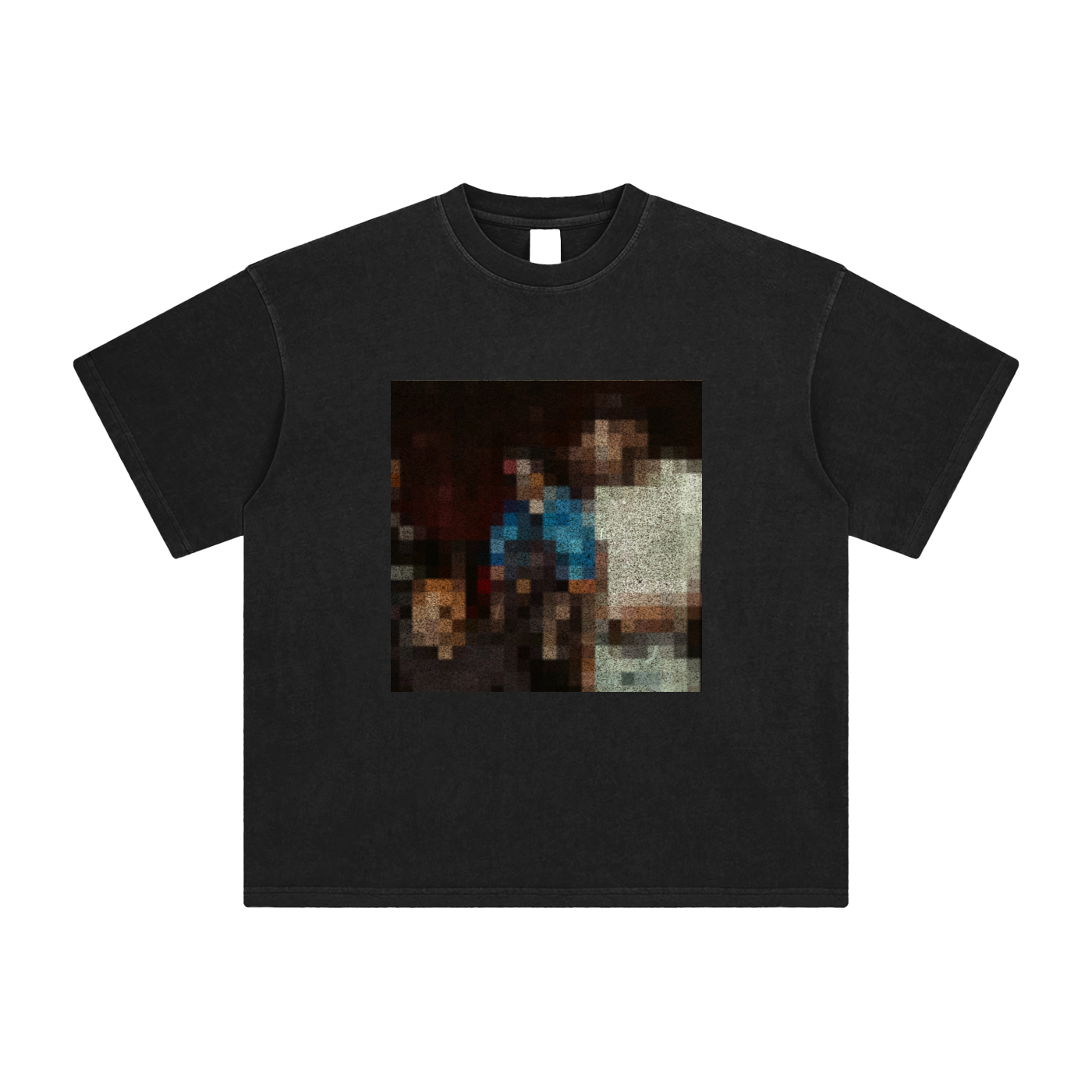 Rent Paid graphic t-shirt in Retro Black — front view, Dollaz n Pounds streetwear