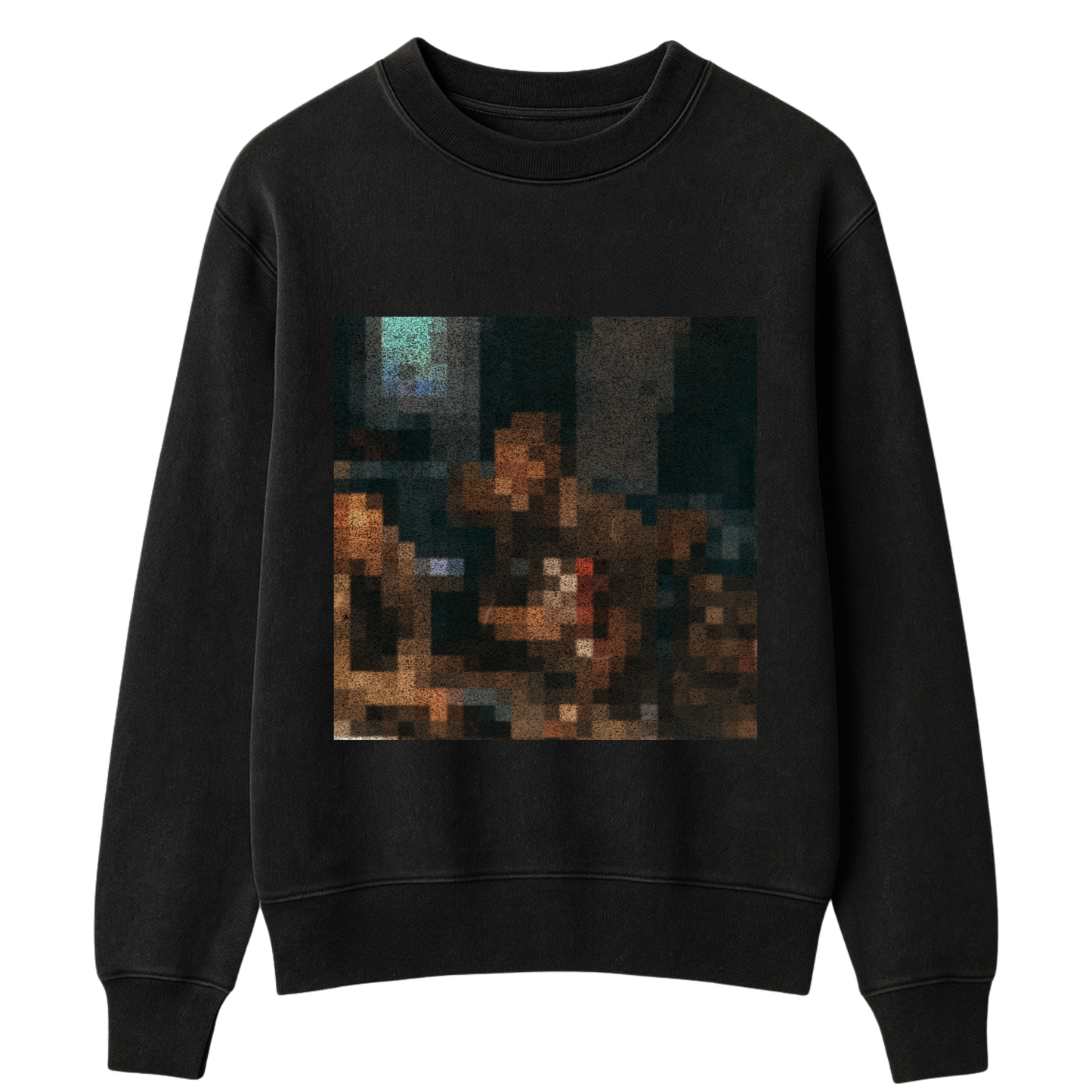 Something Special oversized crewneck in black — front view, Dollaz n Pounds streetwear