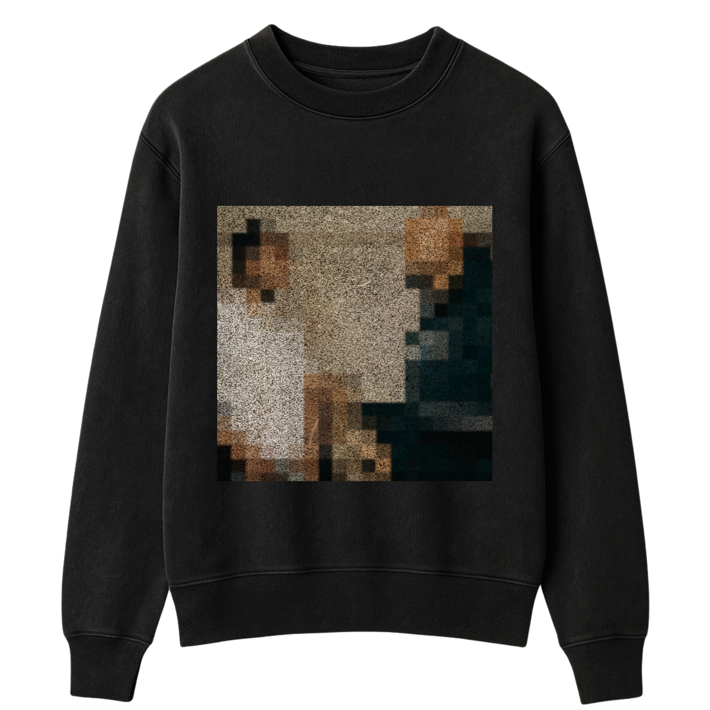 Scared 2 be Lonely oversized crewneck in black — front view, Dollaz n Pounds