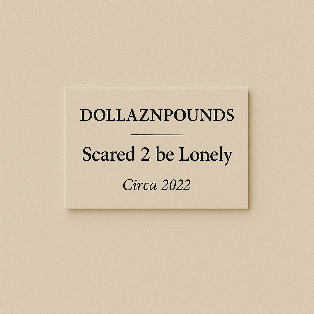 Scared 2 be Lonely crewneck — back view with screen-printed graphic